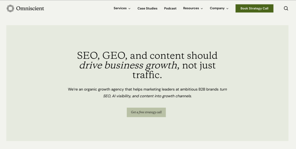 Omniscient's homepage