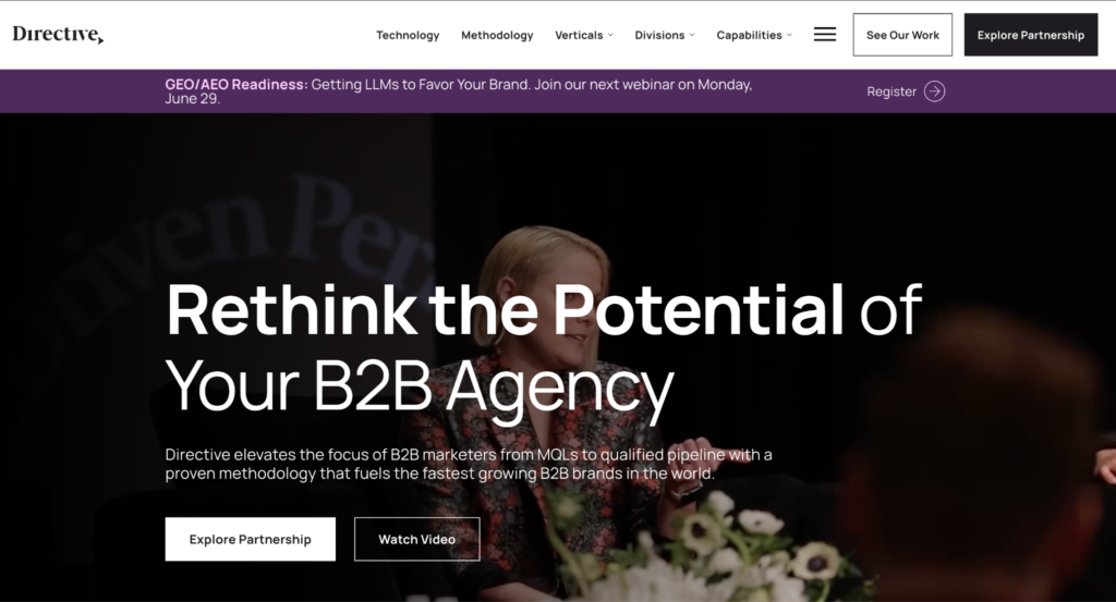 Directive consulting's home page